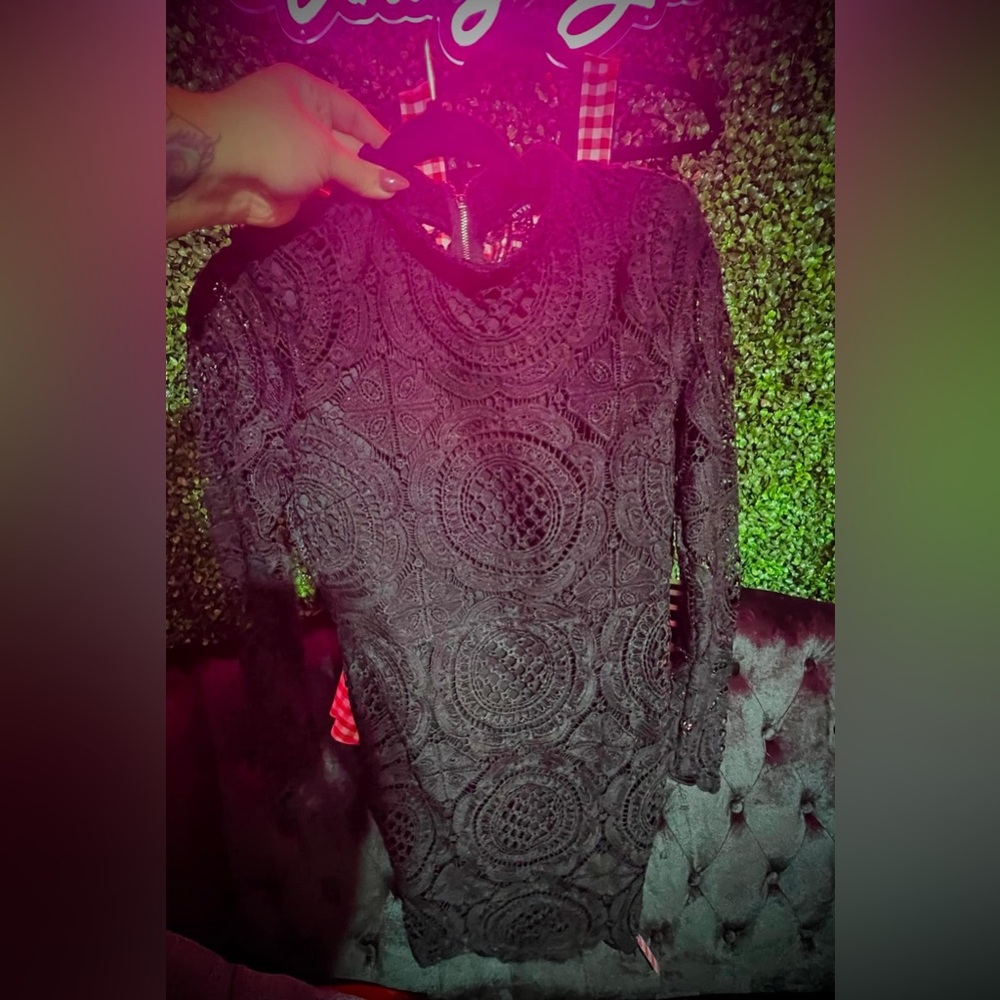Lace long sleeve dress